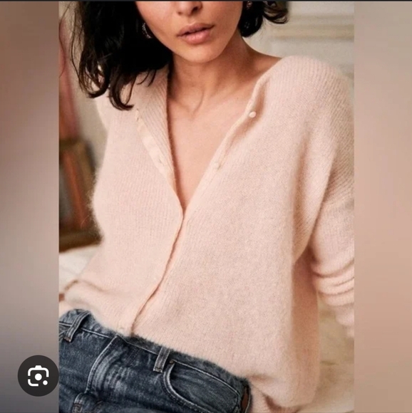 Sezane Gaspard Cardigan in Nude - Picture 2 of 9